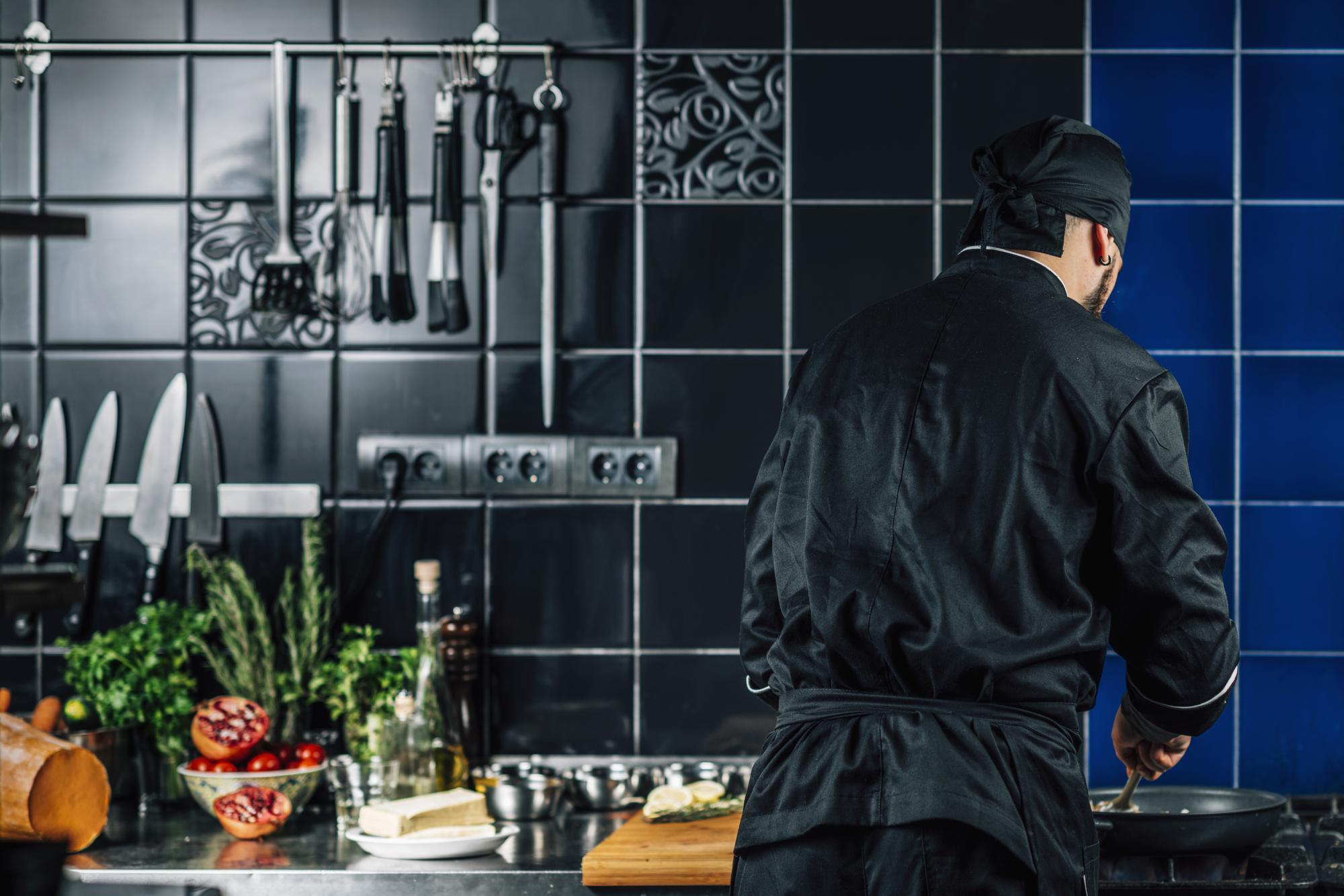 small culinary studio interior with workstations
